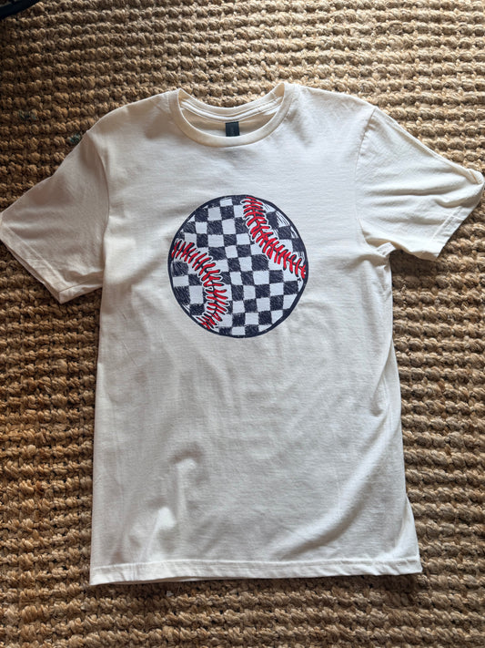 Checkered Baseball Tee