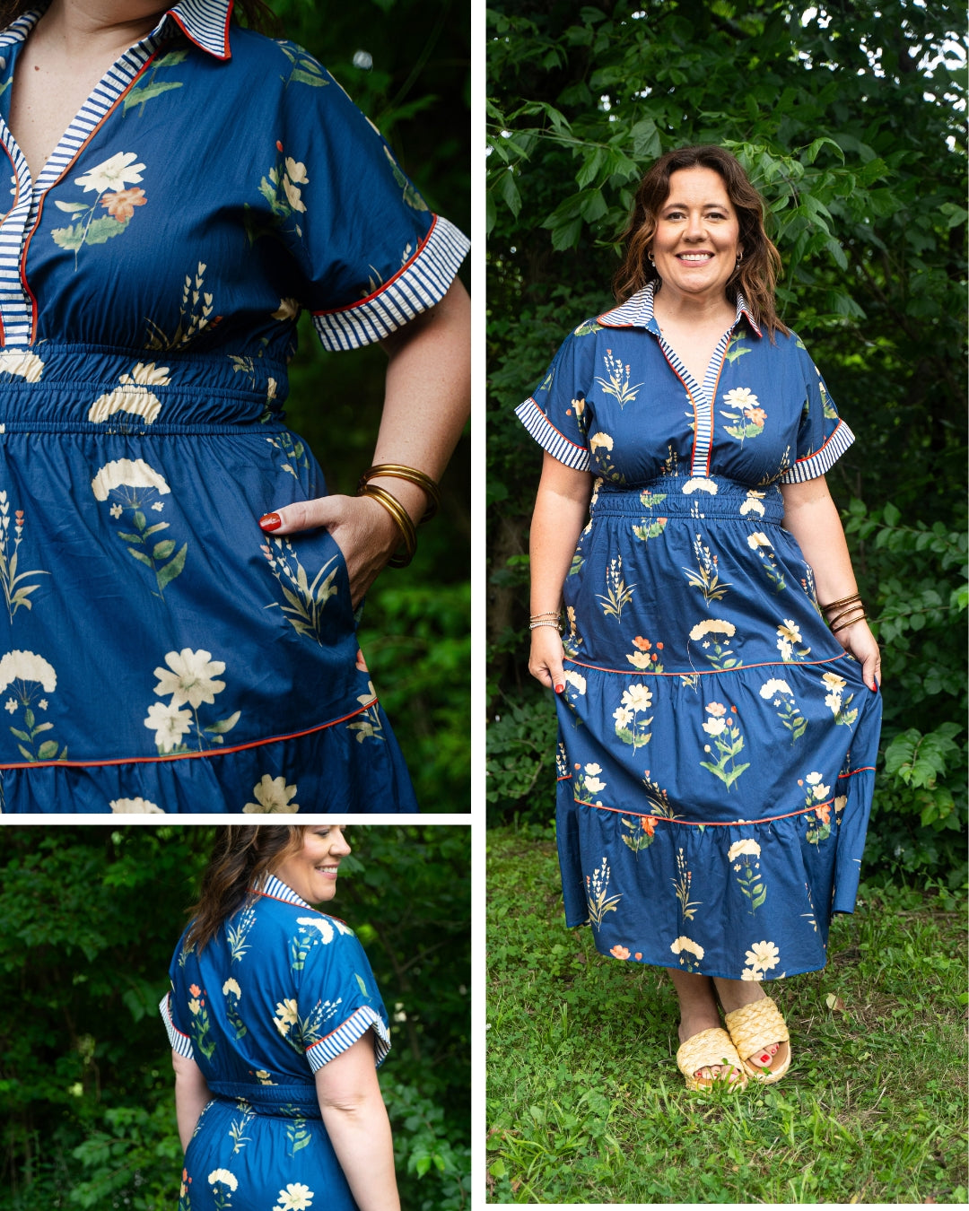 Midnight Meadow Midi Dress