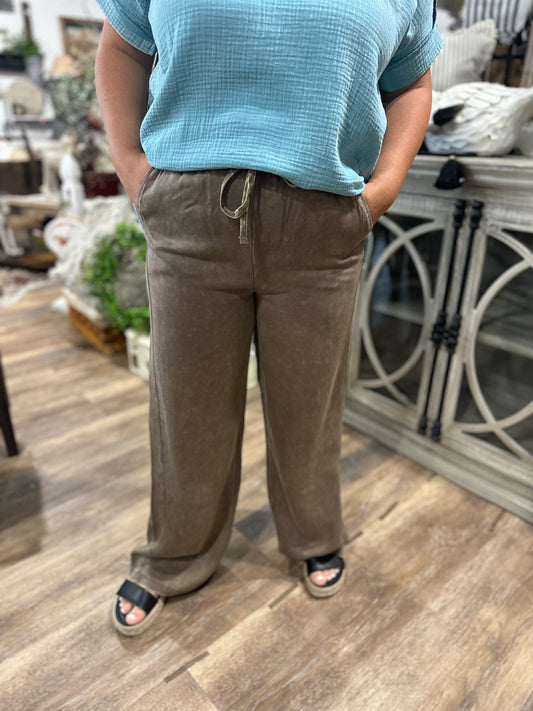 Washed Tencel Pants
