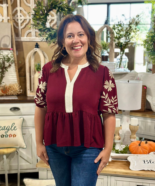 Solid Airflow Peplum Blouse