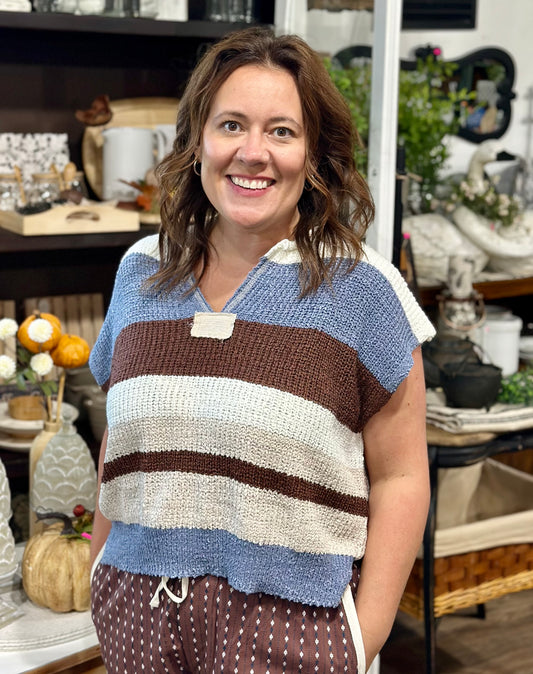 Frosted Mocha Sweater Top