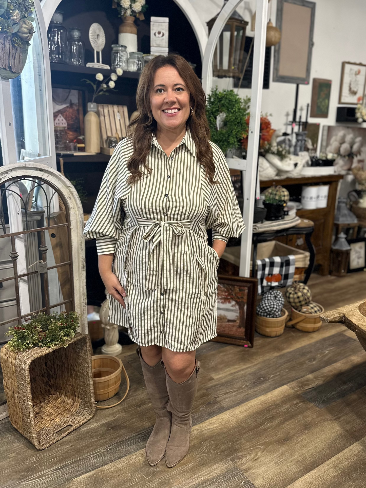 vertical stripe dress