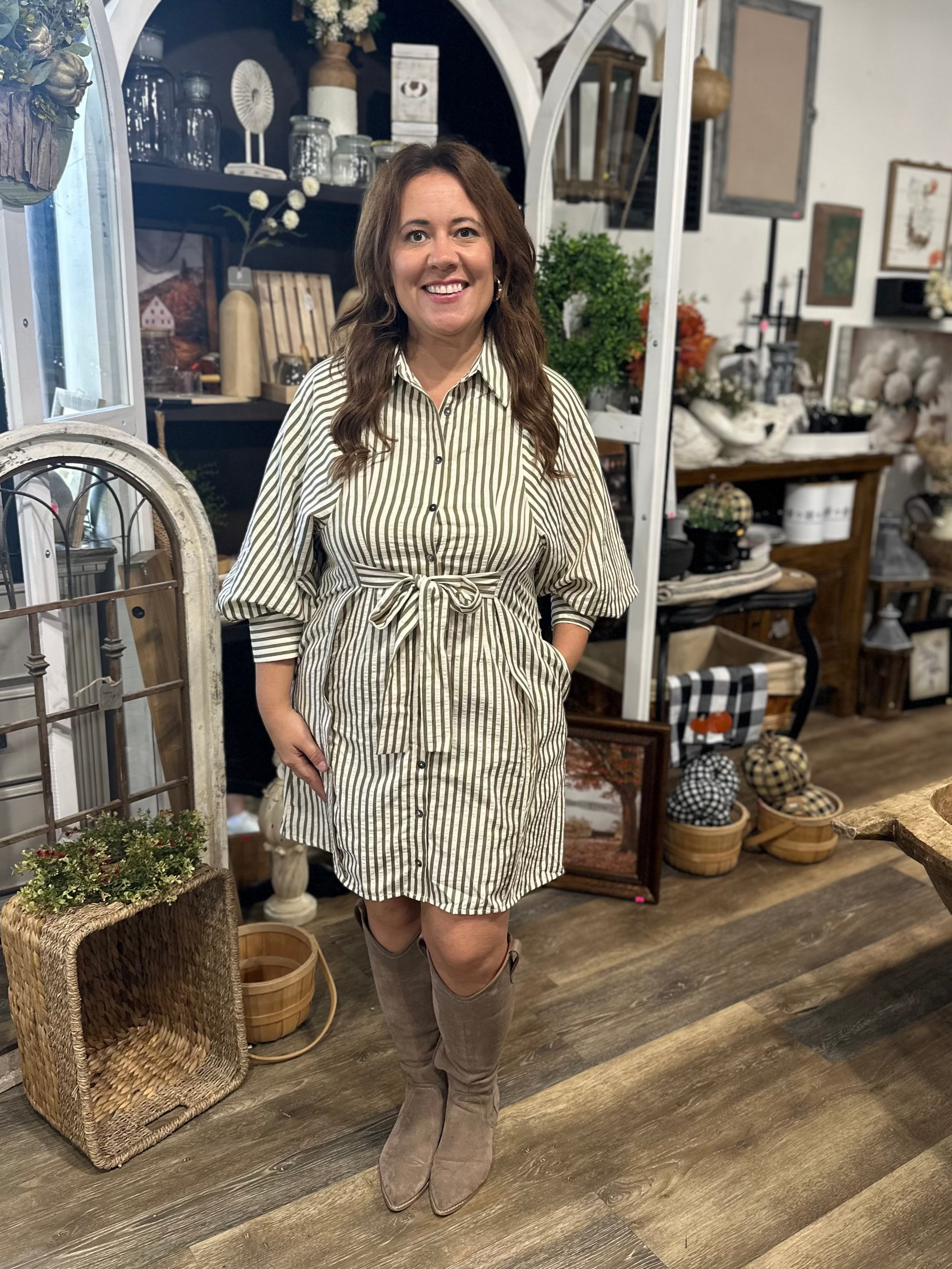 vertical stripe dress