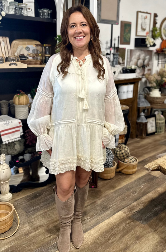 off white mini dress