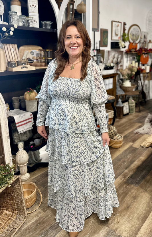 Flowy floral maxi dress