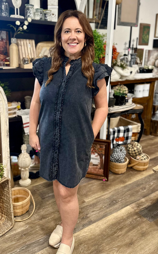 dark denim  dress