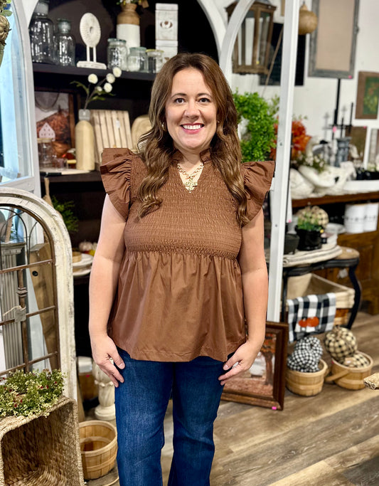 Coffee brown top