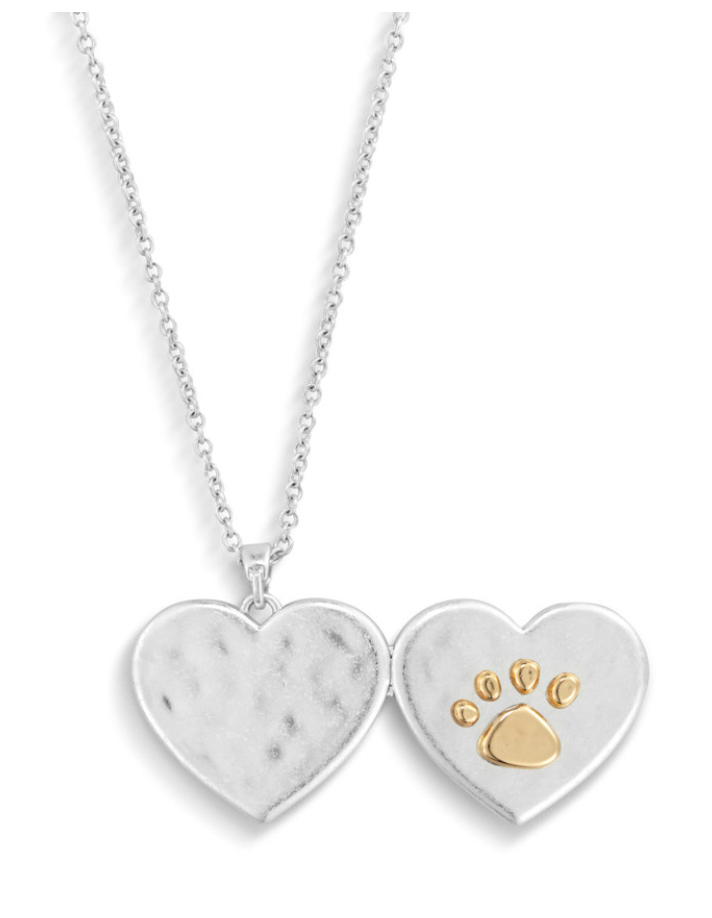 Paw-print Love You Locket