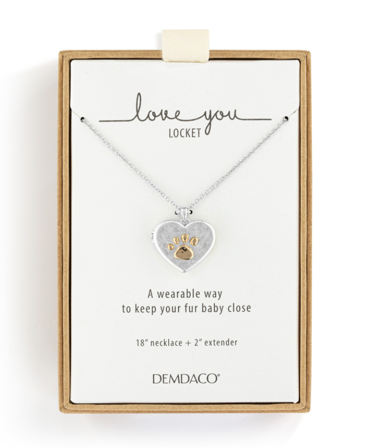 Paw-print Love You Locket