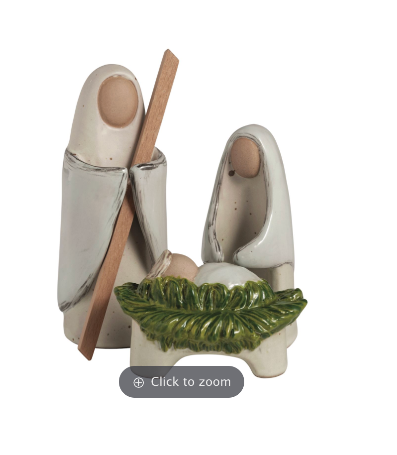 Farm Christmas Ceramic Nativity Set