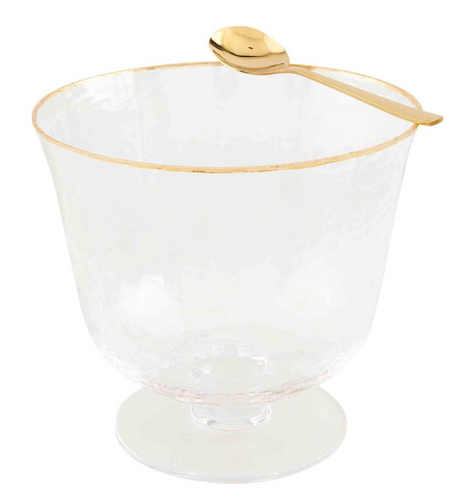 Gold Edge Pedestal Bowl Set