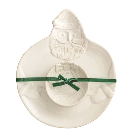 Santa Wreath Chip & Dip Set