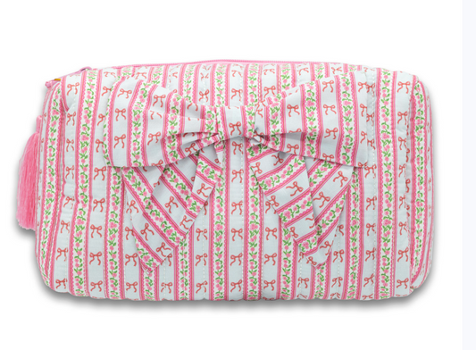 Simply Southern Quilted Bow Cosmetic Bag