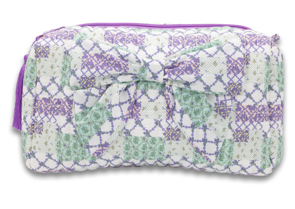 Simply Southern Quilted Bow Cosmetic Bag