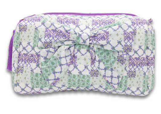Simply Southern Quilted Bow Cosmetic Bag