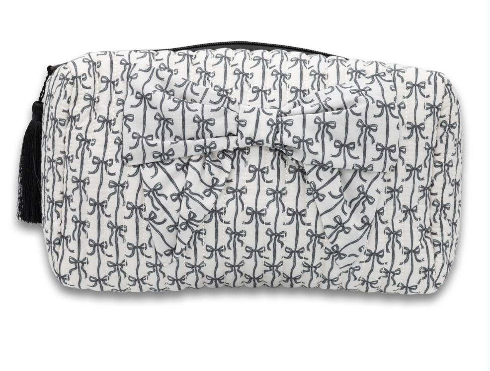 Simply Southern Quilted Bow Cosmetic Bag