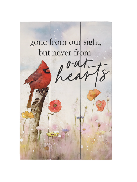 Cardinal Our Hearts Sign