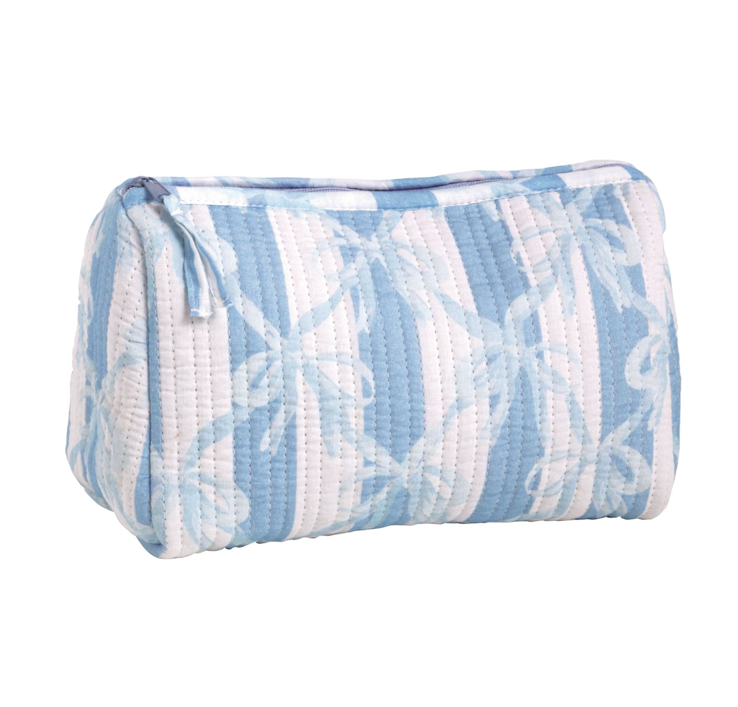Mud pie Blue Bow Zipper Case