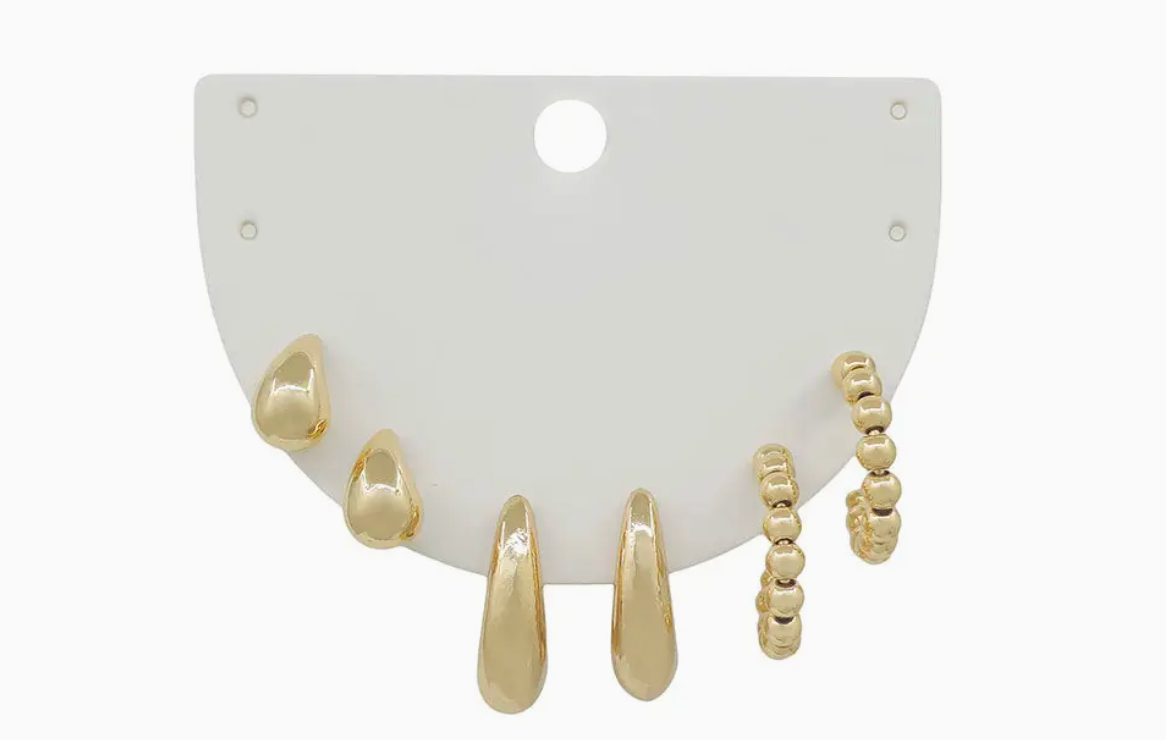 Water Resistant Teardrop Earring Set