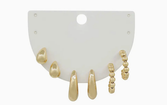 Water Resistant Teardrop Earring Set