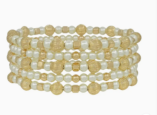 Beaded with Cross Bracelet Set