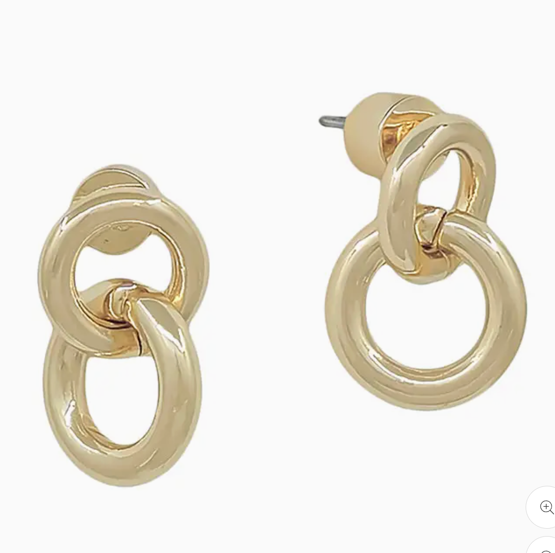 Double Hoop Drop Earrings