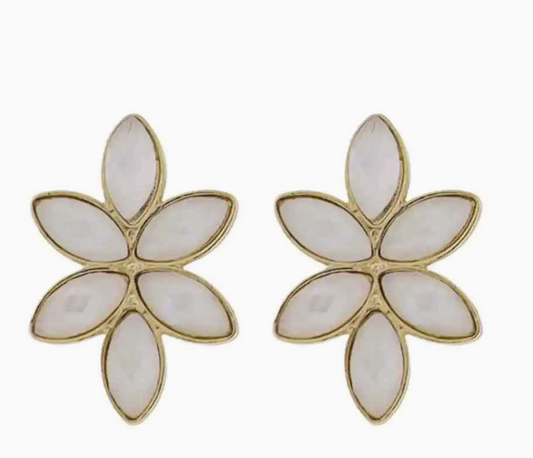 Opal Teardrop Cluster Earrings