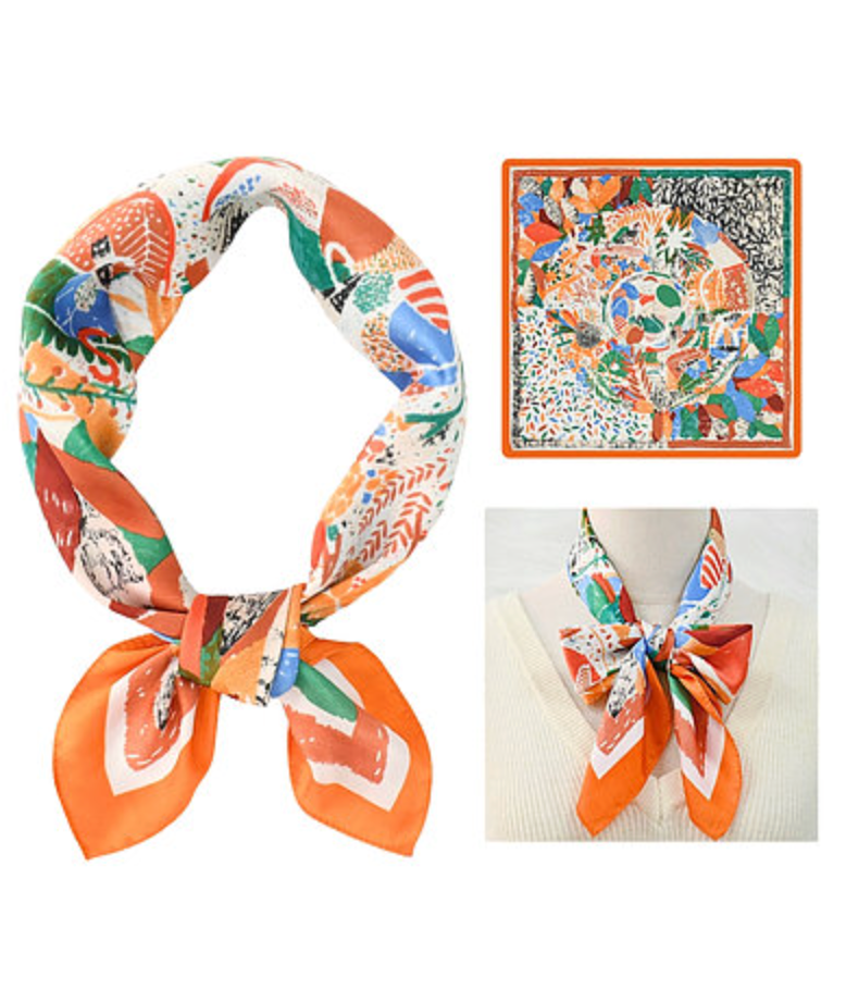 Geometric Flower Scarf