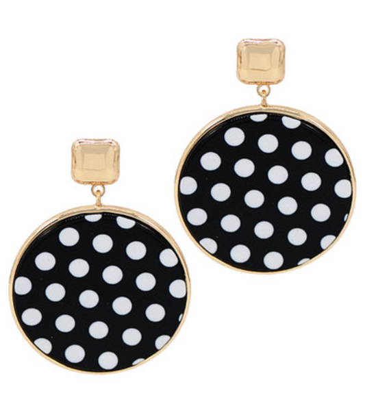 Polkadot Round Earrings