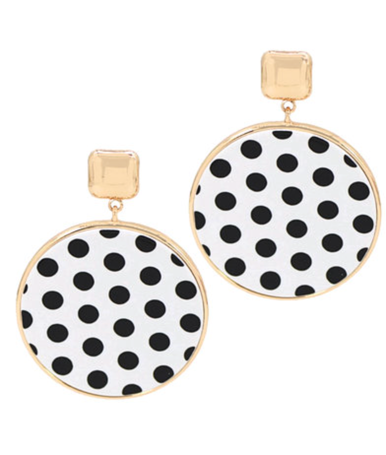 Polkadot Round Earrings