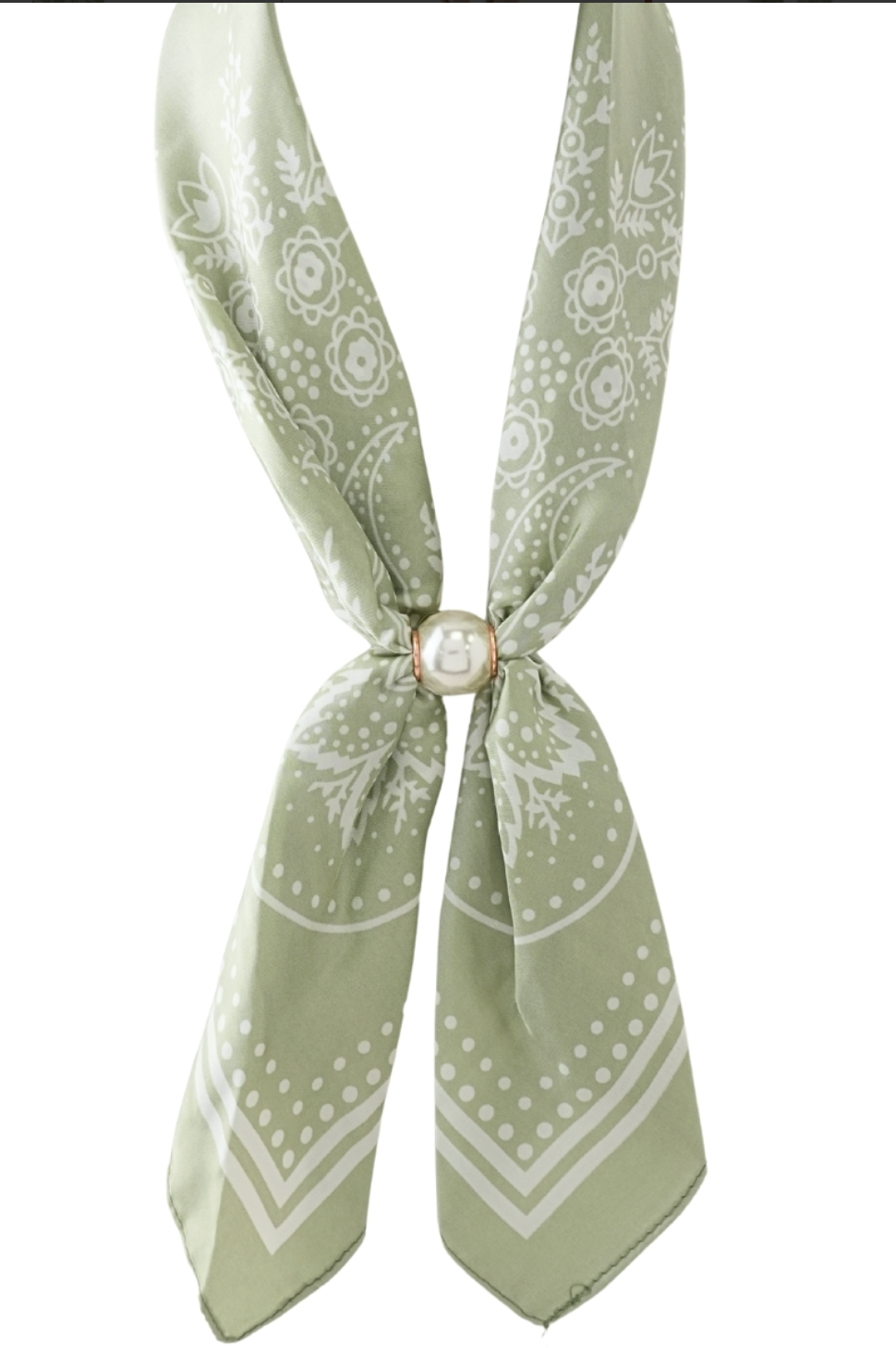 Pearl Paisley Scarf Necklace