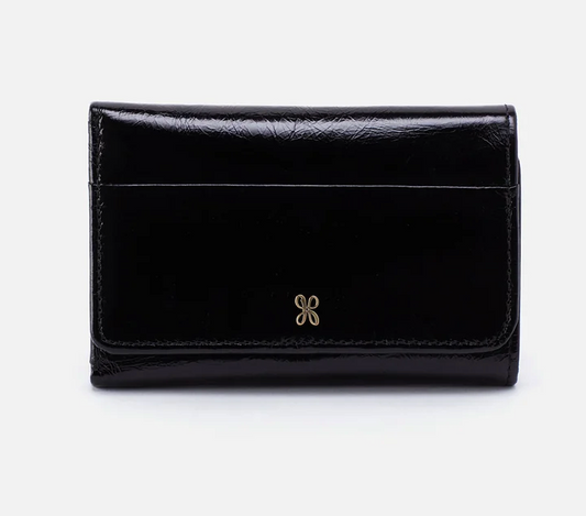 Jill Trifold Wallet in Black by Hobo