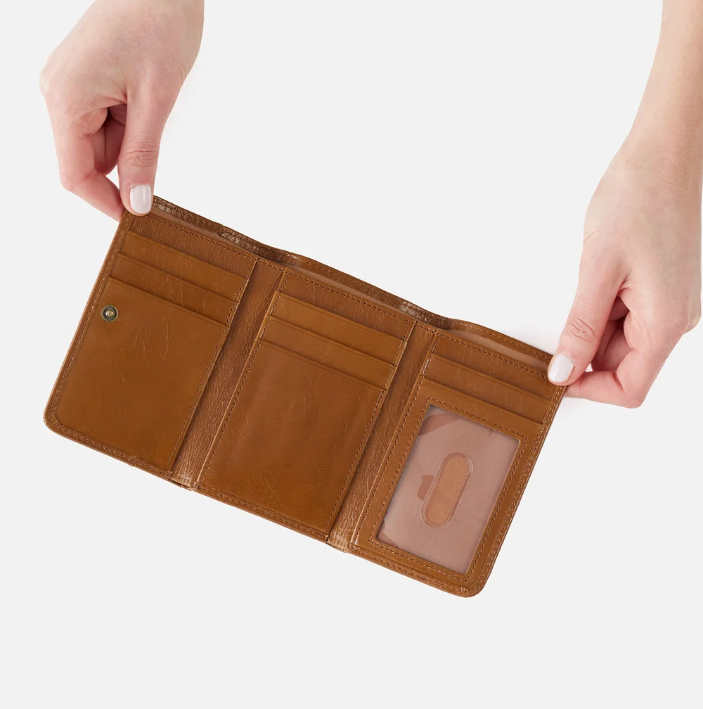 Jill Trifold Wallet in Truffle by Hobo