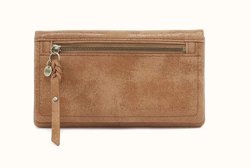 Lumen Continental Wallet in Buffed Leather Whiskey by Hobo