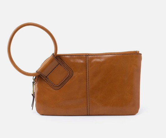 Sable Wristlet In Polished Truffle Leather by Hobo