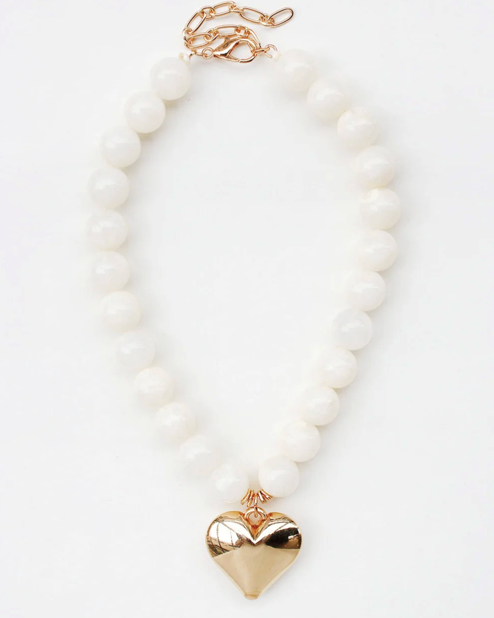 Natural Gem Heart Necklace