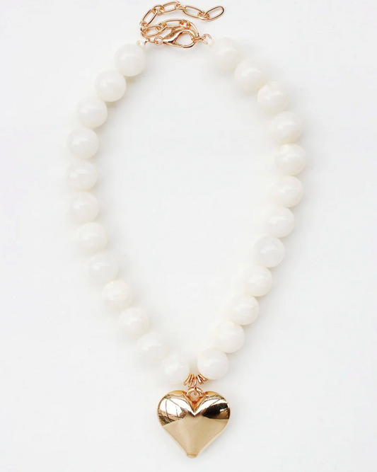 Natural Gem Heart Necklace