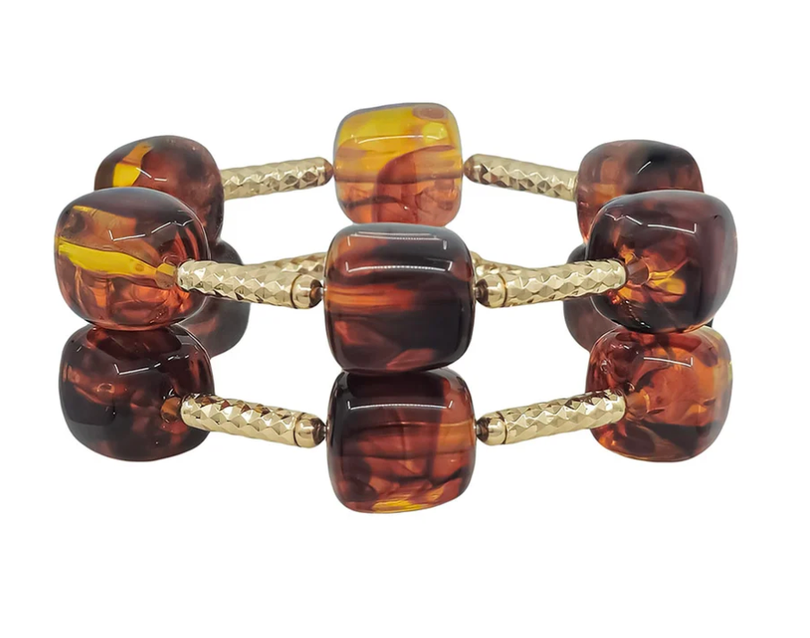 Tortoise Gold Bar Bracelet