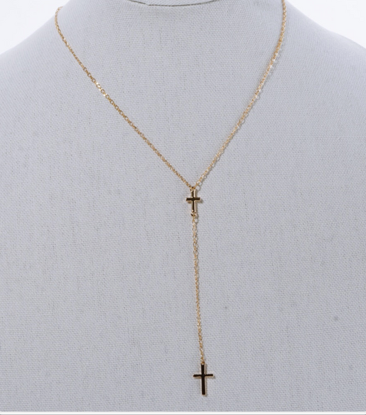 Cross Y Drop Necklace