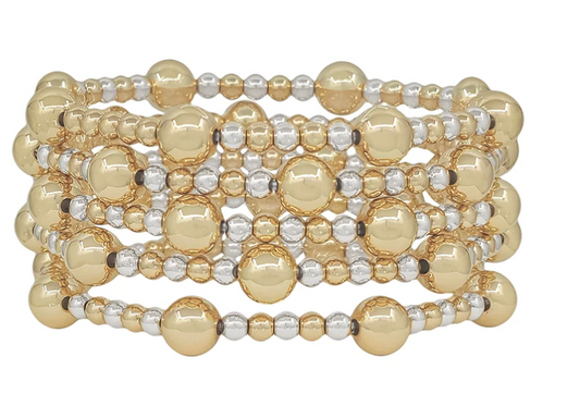 Gold & Silver Set of 5 Bracelets