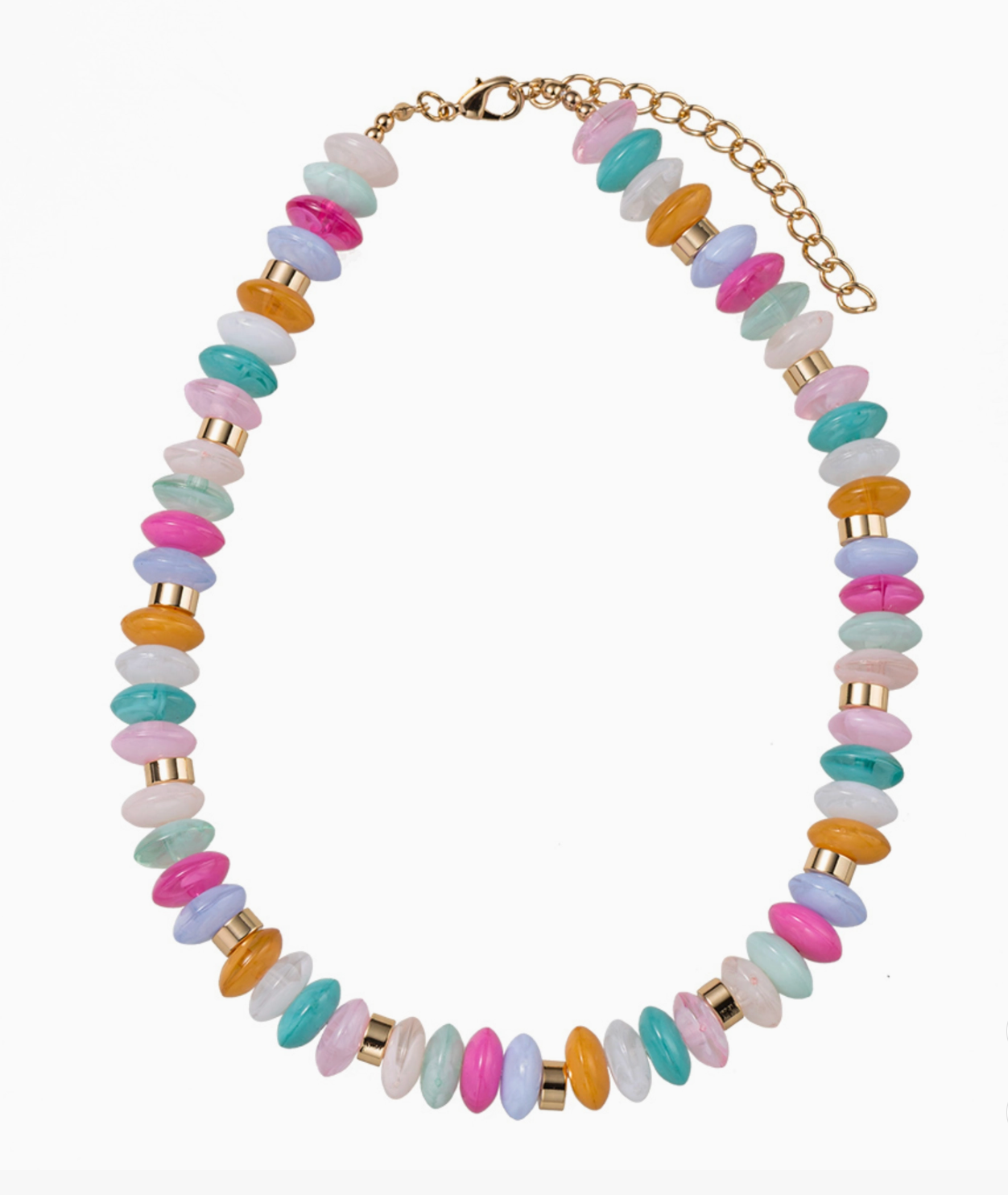 Colorful Rondelle Beaded Necklace