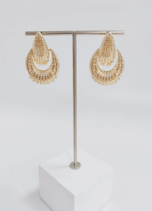 Geometric Textured Earring