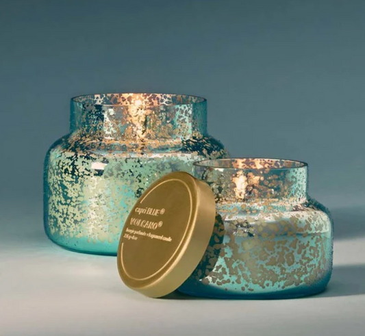 VOLCANO AQUA OPALINE PETITE JAR, 8 oz