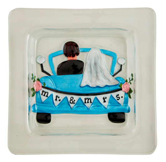 Mr & Mrs Get Away Car Platter