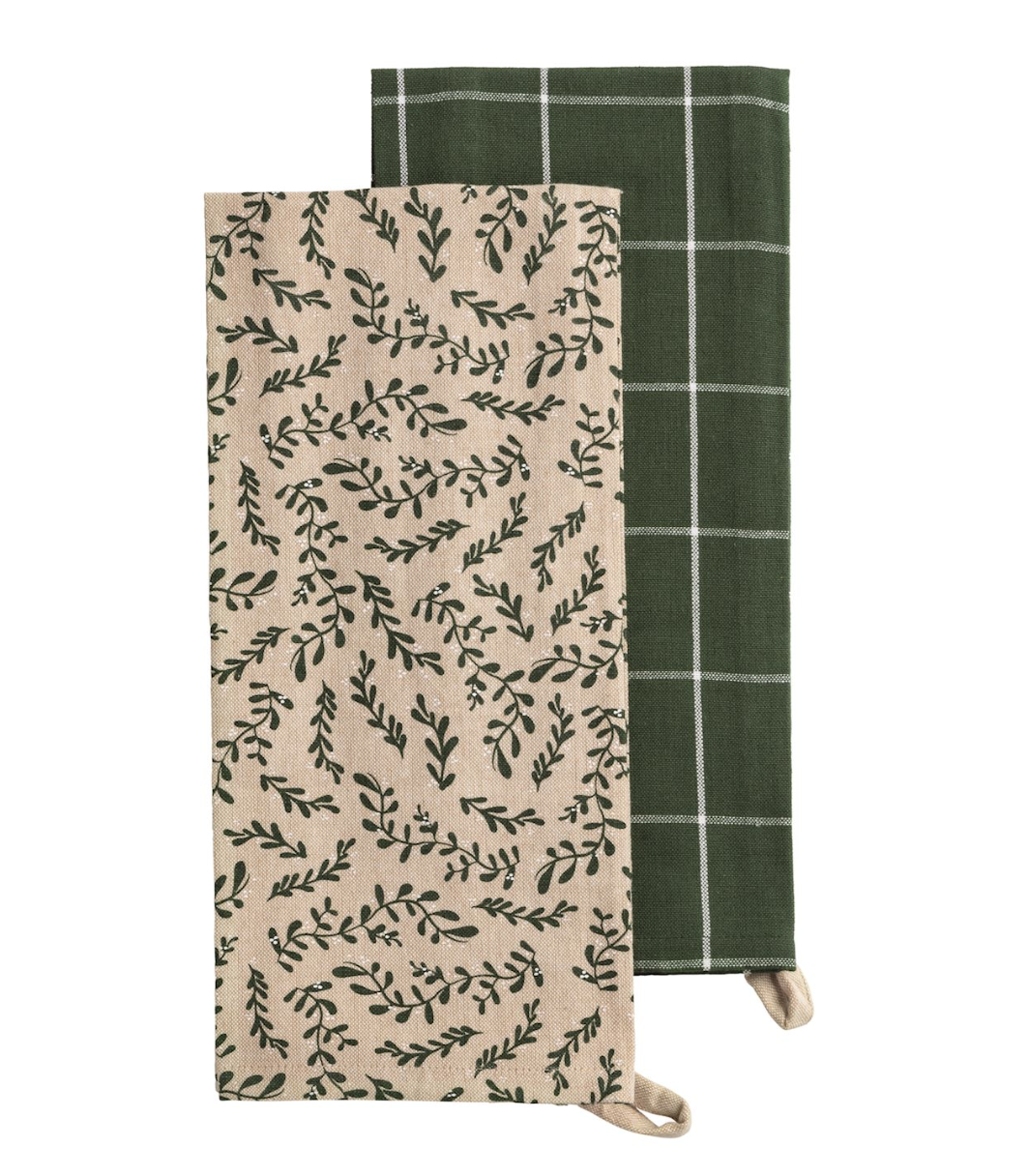 White Christmas Chambray Towel Sets