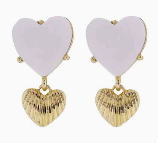 Ivory Heart Earrings