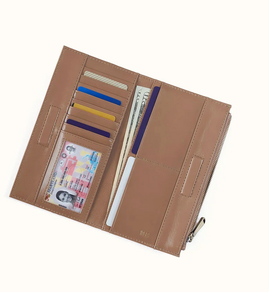 Jill Large Bifold Wallet In Woodsmoke by Hobo