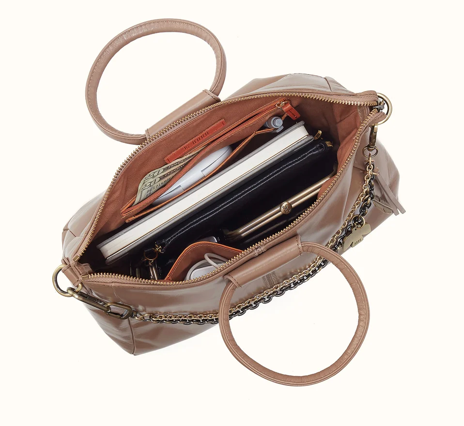 Sheila Medium Satchel In Polished Woodsmoke Leather
