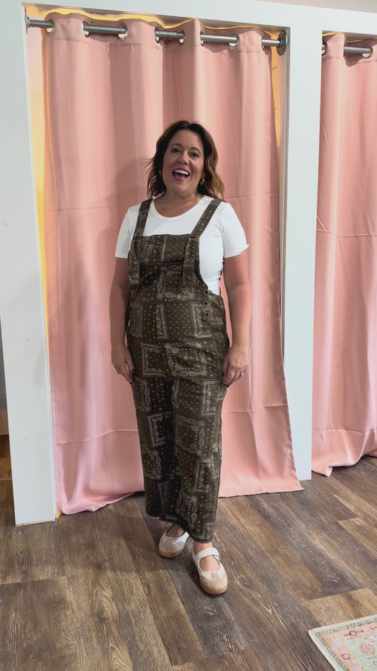 Bandana Twill Overalls