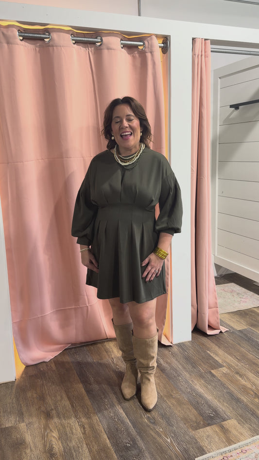 Pleated with Grace Dress